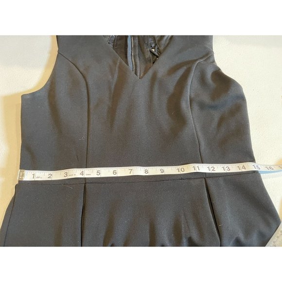 Miami Womens Skater Punk Dress DA6859IMK Open Back Embroidered Floral Black SZ L - Picture 5 of 8